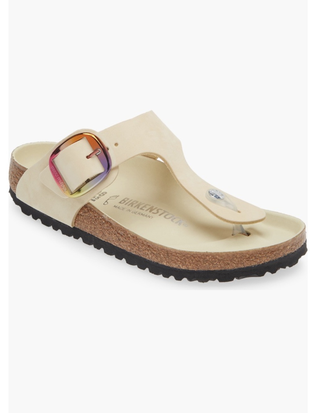 Birkenstock Gizeh Big Buckle Nubuck Leather Thong Sandal